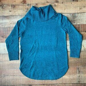 Westport womens size medium blue long sleeve cowl neck sweater